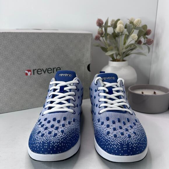 Revere Haiti Lace Up Mesh Sneaker Slip Resistant Ocean Sky Women 12Wide Tried On - Picture 3 of 11